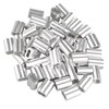 Futheda 50 pcs Aluminum Crimping Loop Sleeve Clips with Double