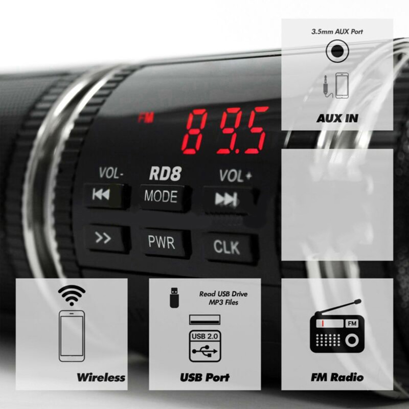 Waterproof Bluetooth Motorcycle Stereo Speaker MP3 Music Player Audio System