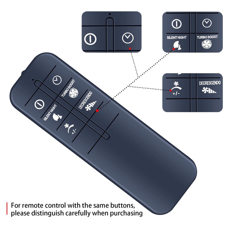 HZIME New Replacement Remote Control Compatible for Rowenta Fan Turbo