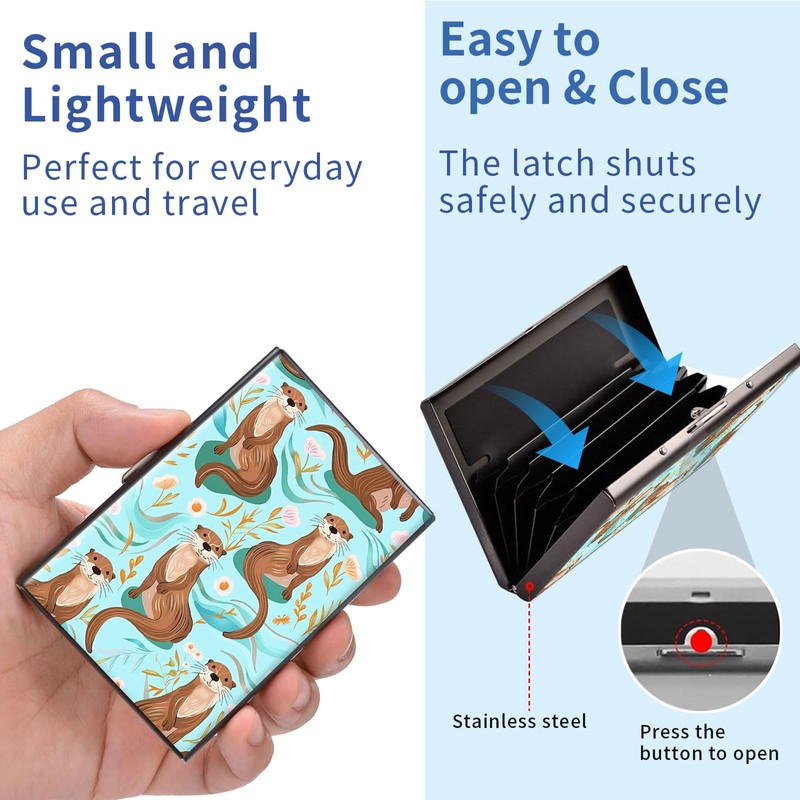 Qindaiwen RFID Blocking Stainless Steel Card Holder – Slim Metal
