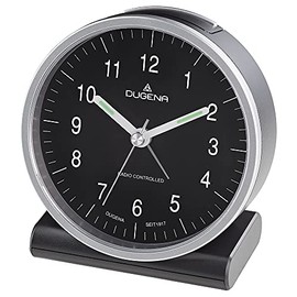 Dugena Radio Alarm Clock 4460944 Radio Signal for MEZ/CET with Alarm Clock, Alarm Repeat, Dial Lighting, Rising Alarm Signal, Dimensions 102 x 108 x 55 mm