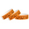 WristCo Neon Orange Smiley Face 3/4" Tyvek Wristbands - 500