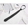 [Allegra K] Men's Necktie Narrow Tie Flat Stripe Adjustable Zipper