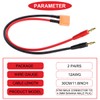 MKBKLLJY 2Pairs XT90 Male Connector to 4.0mm Banana Male Plug