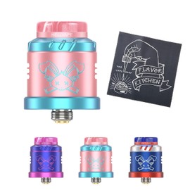 [SOLO/6th Anniv.] Hellvape Dead Rabbit SOLO RDA [6th Anniversary Version] Dead Rabbit Solo Anniversary + FlavorKitchen Original Cloth Set/Vape RDA (Pink Blue)