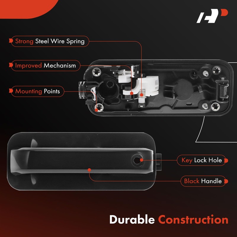 A-Premium Front Left Driver Side Exterior Door Handle with Keyhole