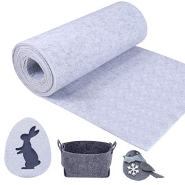 ihaspoko Felt Fabric - 30 cm x 300 cm Sold by the Metre Craft Felt - 3 mm Thick Decorative Felt Fabric - for DIY Felt Underlay Patchwork Craft Felt Fabric Ash Colours