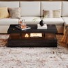 ChooChoo Modern LED Coffee Table, High Glossy Center Table with