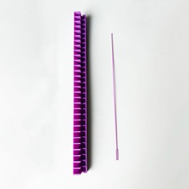 Kandi Braclet Helper Tray,Purple Bead Holder Making Tool with Bead Needles,30 Slots