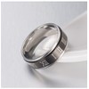 HIJONES Stainless Steel Roman Numeral Spinner Ring for Men Women