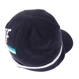 Cox Sportif Golf QGBWJC10 Men's Knit Cap, Classic Hat, Knit Hat, Covered Protection, Cold Protection, Golf, NV00 (navy), Free size