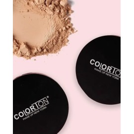 Polvo Compacto Maquillaje Colorton Mineral Powder Full Cover Tono 9 Caramel