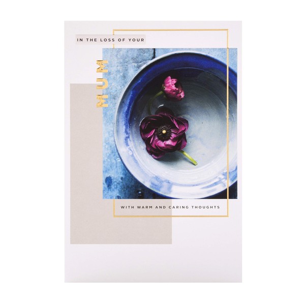 Sympathy Card for Loss of Mum from Hallmark - Embossed Photographic Design