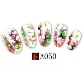 "Handmade" Floral Nail Art (Water Decal Wraps) Flowers Nail Art Decals