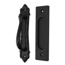 Barn Door Handle, Sliding Barn Door Double Sided Door Pull Rustic Barn Door Handles Barn Door Hardware Black Door Handle for Home