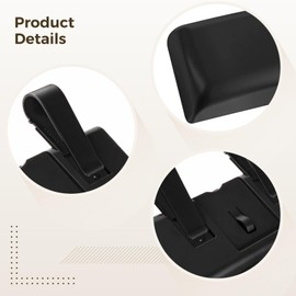Car Sunglass Holder for Visor, Black ABS Glasses Holder Clip with Detachable Hooks, Space-Saving Card Holder, Compact and Quality Fits Most Cars, Available in 3 Colors