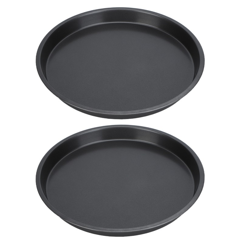 2Pcs Non Stick Pizza Pan Deep Thickened Carbon Steel Baking