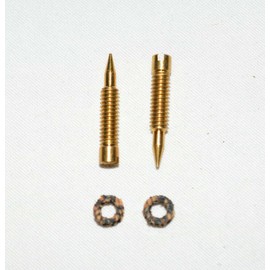 (2 Pack) Idle Air/Fuel Mixture Screws Brass With Cork Gaskets Fits: Holley Carburetor 2300, 4150, 4160 & 4500