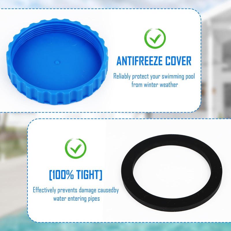 Winter Closure Set, 2 Pieces Winter Plugs Pool with Matching