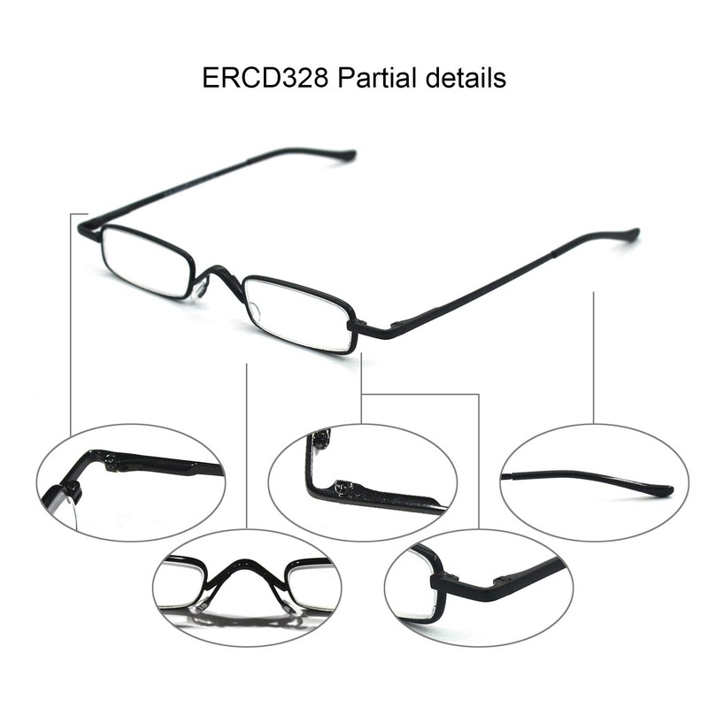 EYE ZOOM 2 Pack Metal Super Light Mini Reading Glasses