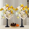 Weysat 2 Pcs 24inch Fall Lighted Maple Tree Artificial LED