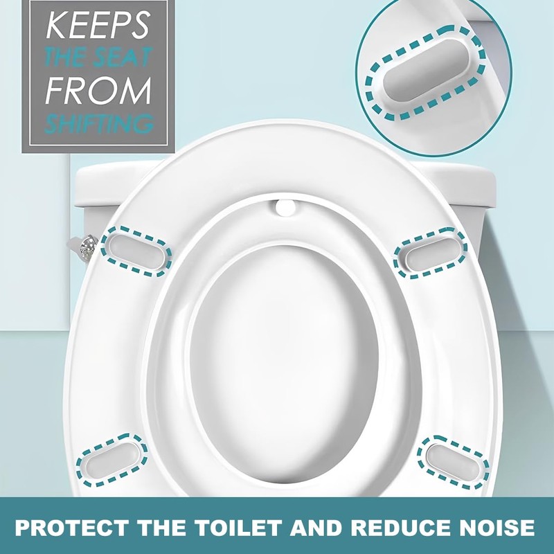 KEMUZ Toilet Seat Buffer Set, 4 Pieces Rubber Buffer Toilet