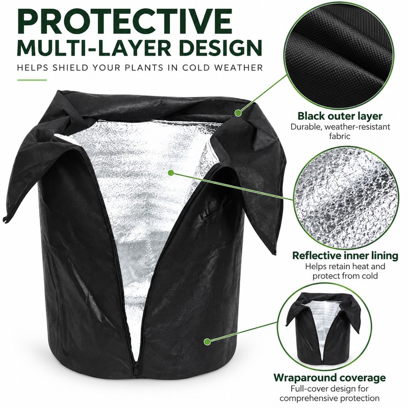Winter Plant Frost Cover for Shrubs & Potted Trees –