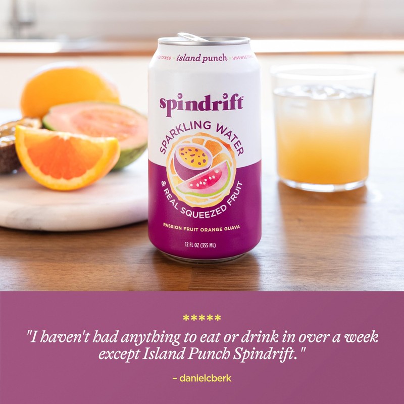 Spindrift Island Punch Can 12 Ounce (Pack of 24)
