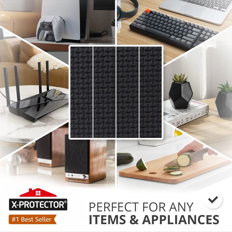 X-Protector Rubber Strip - 8 PCS Non Slip Pads -