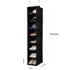 Organizador de zapatos colgante (negro (1 paquete))
