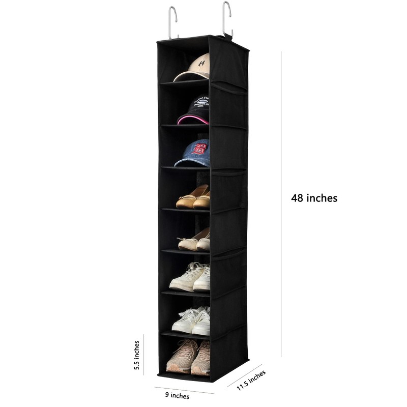 Organizador de zapatos colgante (negro (1 paquete))