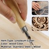 Set of 2 Linoleum Cutter Set Lino Carving Tools for