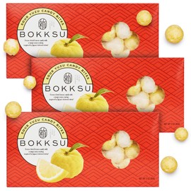 Bokksu Sour Yuzu Candy Bites - 3-Pack Freeze-Dried Sour Candy Dusted with Real Yuzu Powder, Crunchy, Melt in Your Mouth, Bite-Sized, Japanese-Inspired Freeze Dried Fruit Snacks