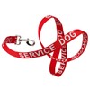 Dogline Red - Service Dog Nylon Leash Printed with Reflective