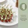 100 Pcs Bamboo Cocktail Sticks, Natural Bamboo Skewers with Looped