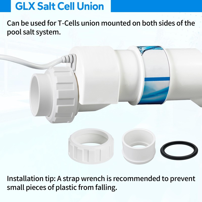Salt Cell Union for Hayward Salt Chlorine Generators, 2" GLX-Cell-Union
