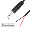 4Pcs 3.5mm Male Plug to Bare Wire Open End Cable,