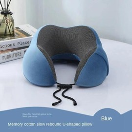 부드러운 여행 베개 모양의 여행 메모리 경추 관리 건강 베개 비행기 쿠션 Soft Travel Pillow Shaped Memory Neck Support Health Pillow Airplane Cushion [color bla]