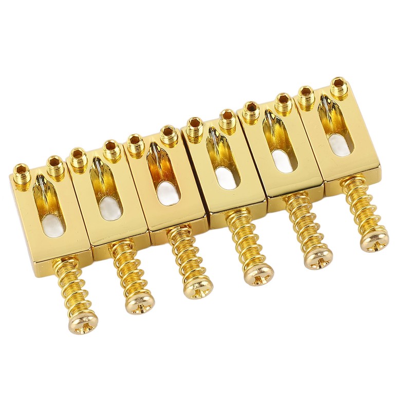 6 Pcs Electric Guitar Bridge Saddle Standard Zinc Alloy Guitar