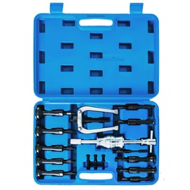 Punmew Blind Bearing Puller Kit 16pcs Slide Hammer Pilot Insert Inner Internal Bearing Removal Tool Blind Hole Collet Seal and Race Puller Extractor Kit