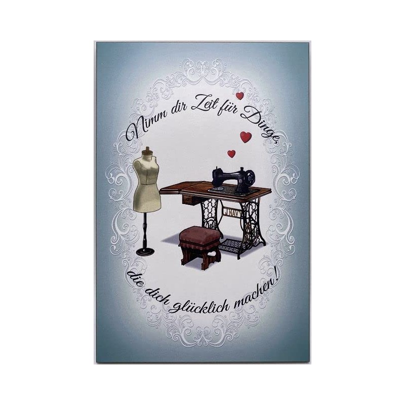 High-quality wooden sign 18 x 12 x 1 cm sewing