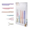 KH Cuchillos Set De 6pz Color Pastel Tijeras Cocina Regalo
