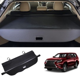 Okutech Retractable Cargo Cover Compatible with Lexus GX 460 GX460 2010-2023, Rear Privacy Screen Car Storage Trunk Luggage Tonneau Security Shade Protector Anti Theft Shield (Not fit for 2024 GX550)