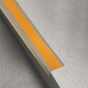 Sourcing Map 3.2Ft PVC L-Shape Stair Nosing, Dark Yellow/Grey