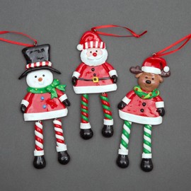 Christmas Tree Hanging Decorations Santa Snowman Reindeer Xmas Tree Wall Home Décor Ornaments 12pcs Set