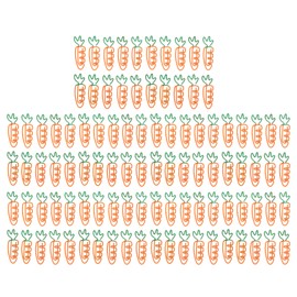 100Pcs Carrot Paper Clips Carrot Style Electroplated Metal Nonslip Rustproof Cute Paper Clips for Document Files Letters