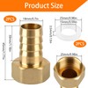 Pack of 2 Brass Hose Nozzles, Brass Hose Connection 3/4