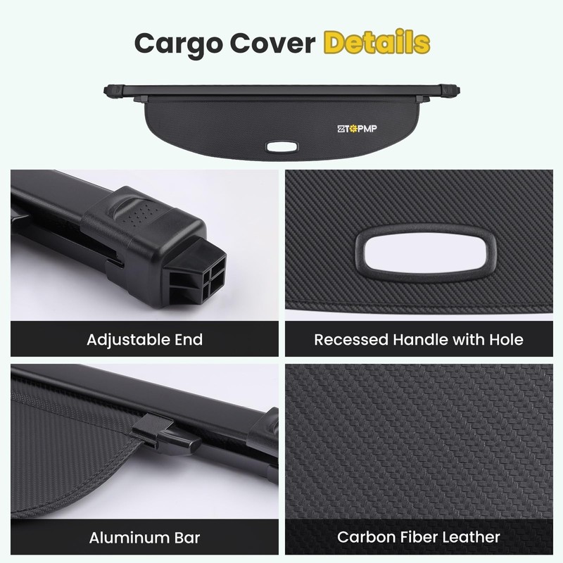 Retractable Cargo Cover for 2021–2026 Nissan Rogue – Carbon Fiber