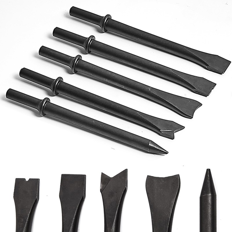 5pcs Pneumatic Hammer Chisel Bits, Air Hammer Attachments Air Chisel