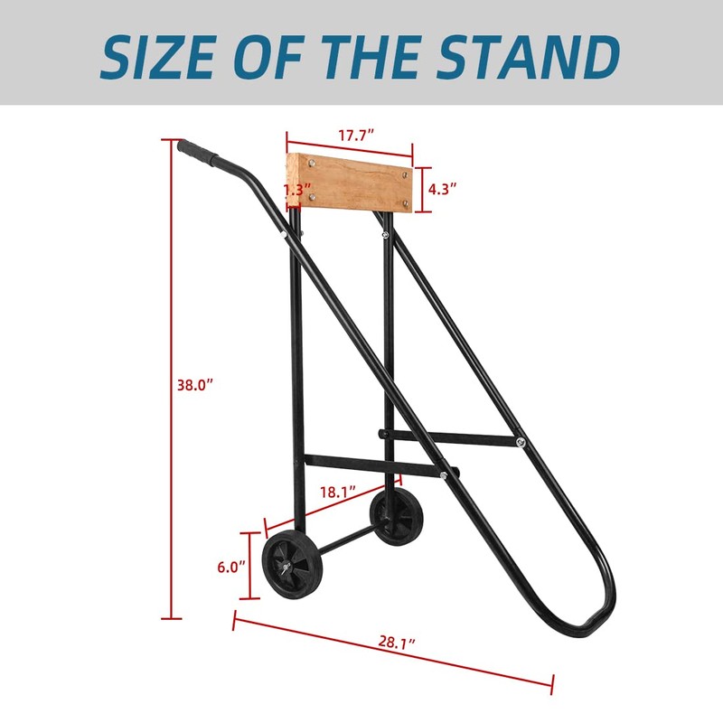 Outboard Boat Motor Stand, Engine Carrier Cart Dolly for Storage